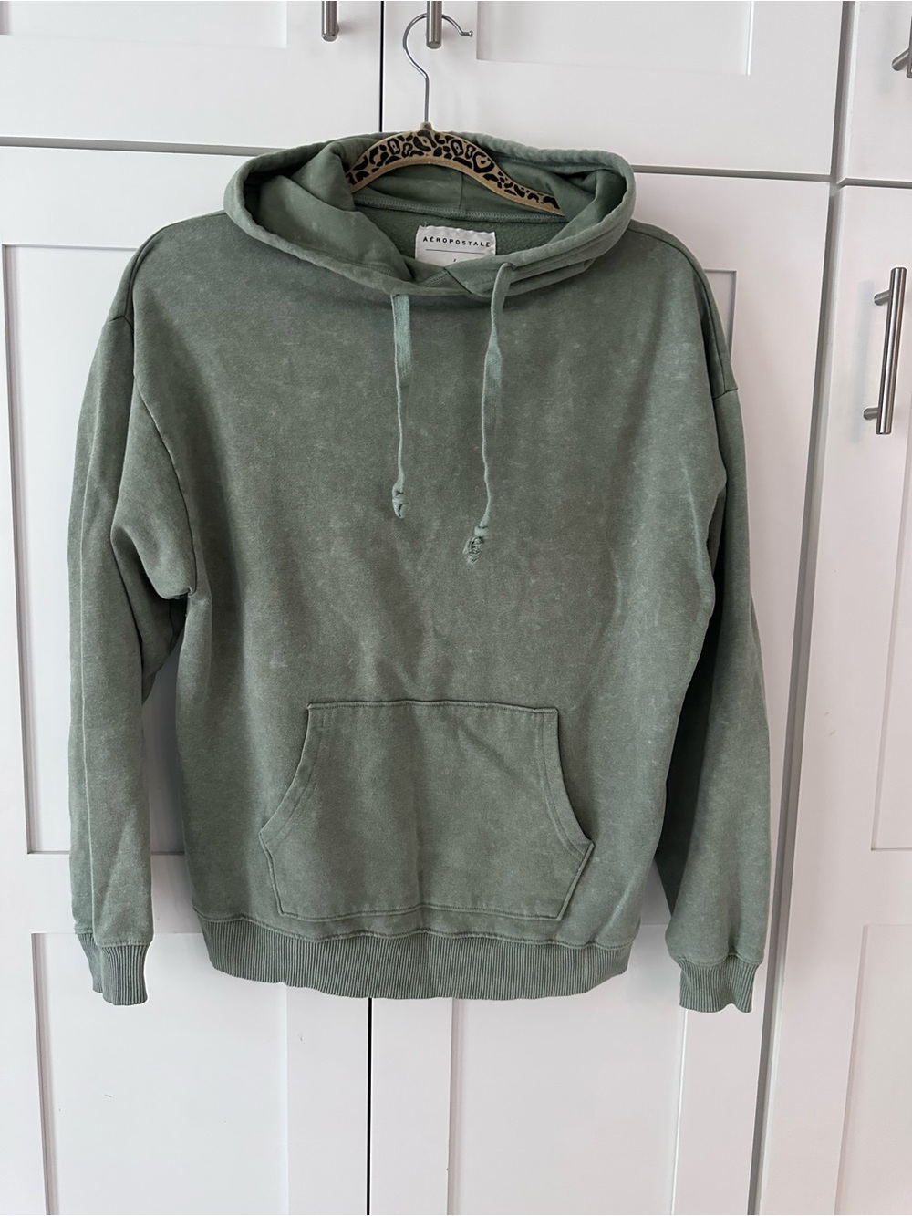 Aeropostale Men’s Pullover Hoodie - Sage Green S